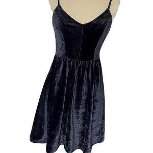 NEW good Luck Gem Nordstrom Blue Velvet sun Dress mini above knee length